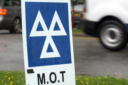 MOT centre sign